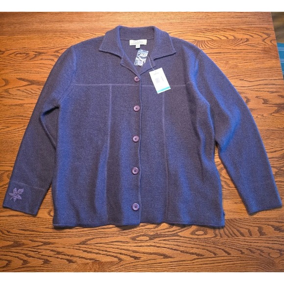 Cabela's Sweaters - Cabela's Boiled Wool Cardigan Sweater Womens Large Deep Orchard Button Up NWT